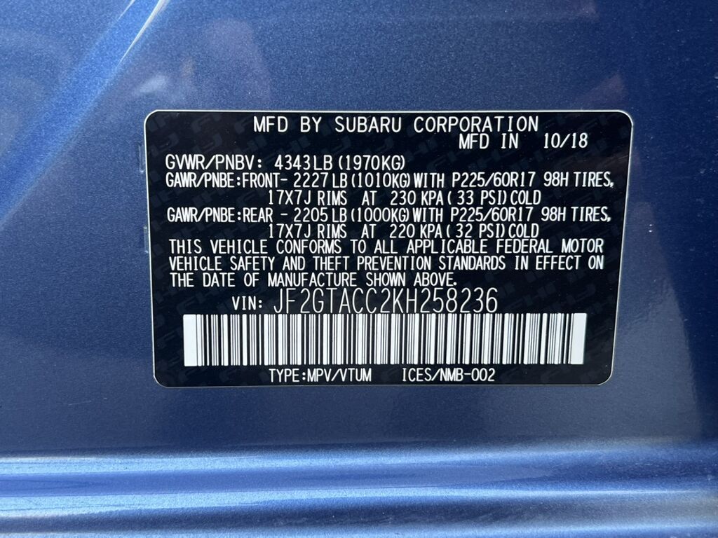 Subaru XV: 2018 г., 2 л, Вариатор, Бензин, Кроссовер: фото 8