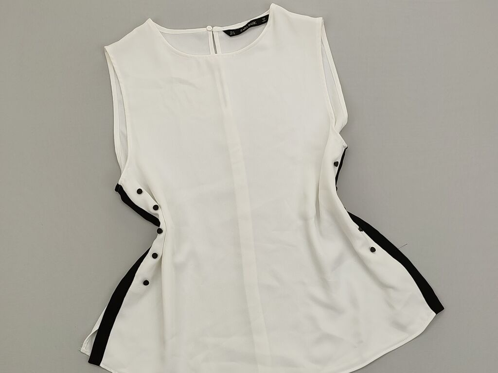 Koszule i bluzki: Bluzka Zara, S (EU 36), stan - Idealny, wzór - Jednolity kolor, kolor - Biały — 1