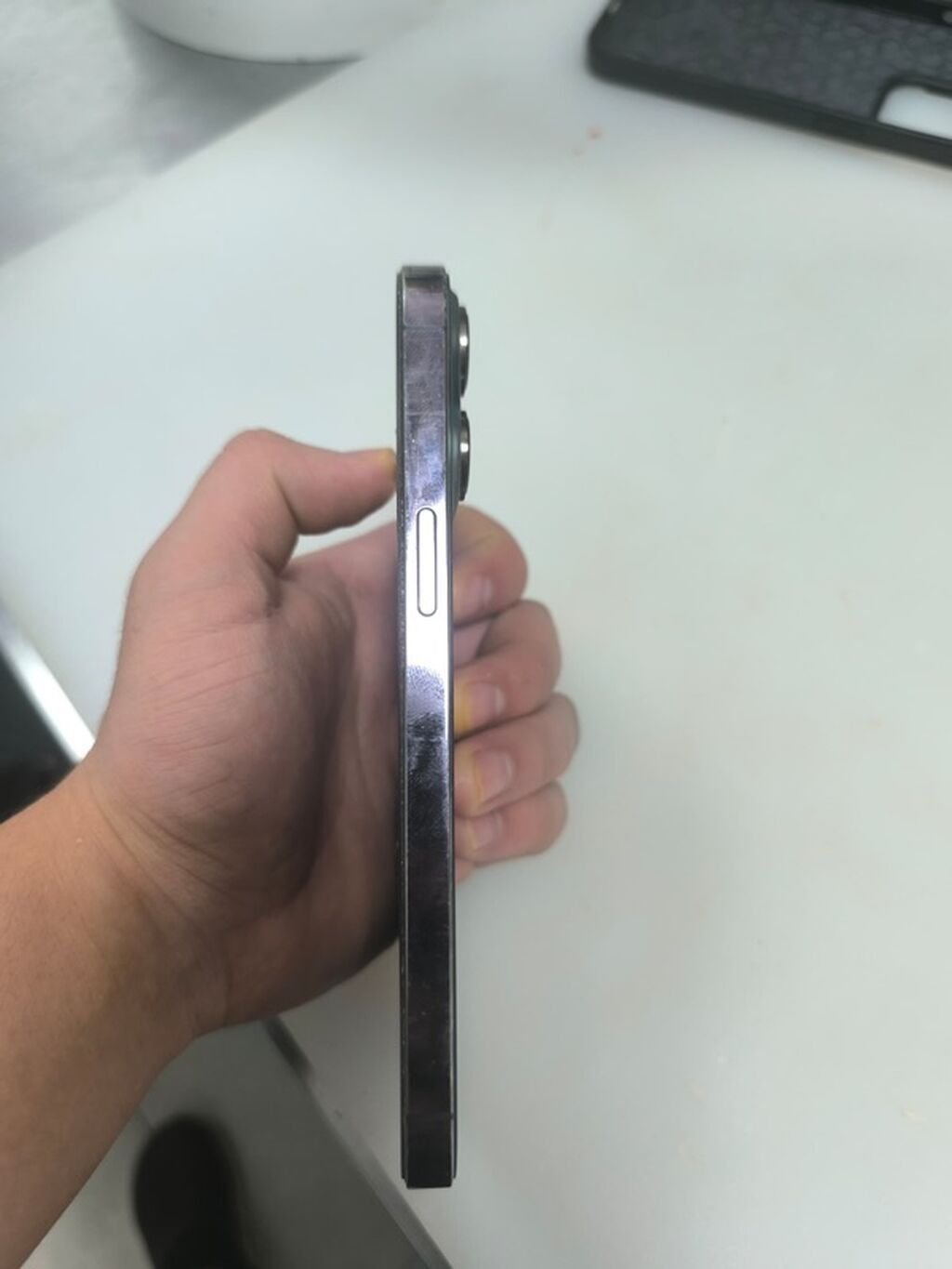 IPhone 14 Pro Max, Б/у, 128 ГБ, Deep Purple, Наушники, Зарядное устройство, Защитное стекло, 85 %: фото 4