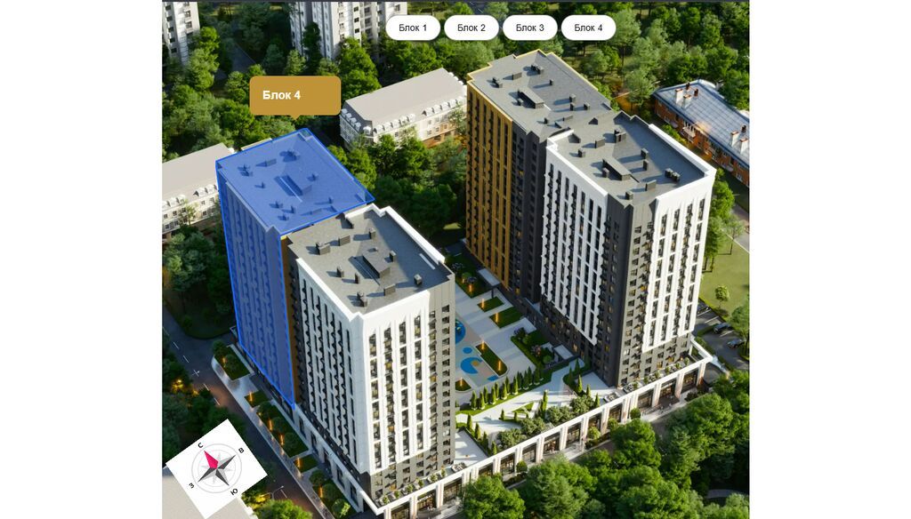 2 комнаты, 79 м², БГУ Элитка, 6 этаж, ПСО (под самоотделку): фото 4