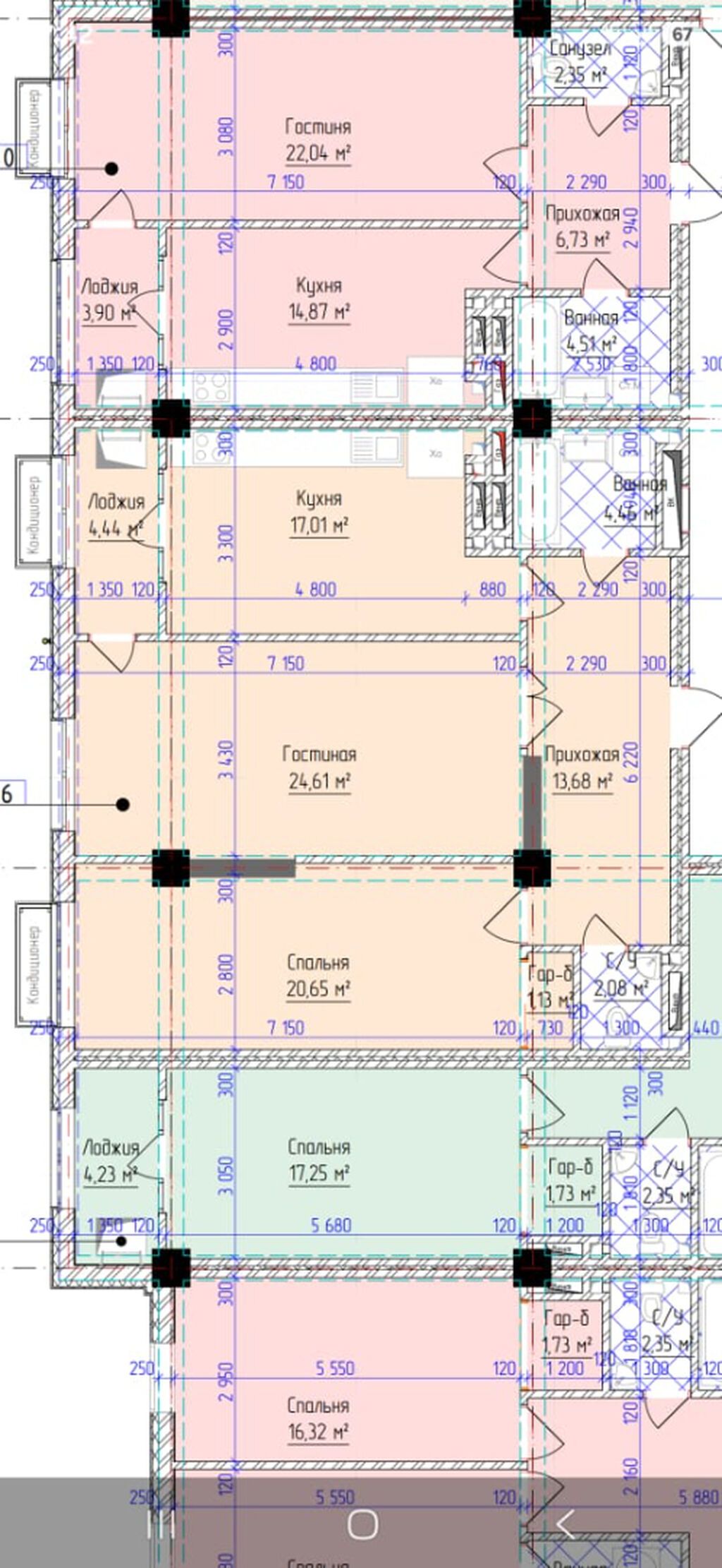 2 комнаты, 88 м², БГУ Элитка, 10 этаж, Требуется ремонт: фото 6