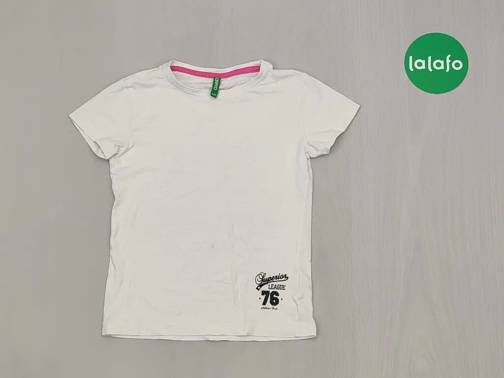 Koszulki: Koszula, 7 lat, wzrost - 122 cm., wzór - Print, kolor - Biały — 1