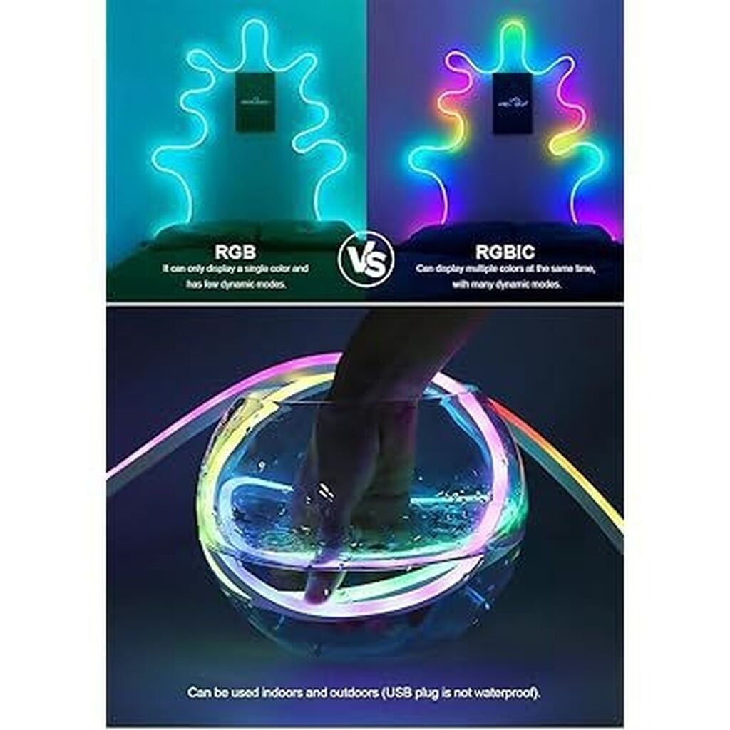 Светодиодная RGB-USB гибкая неоновая лента 5/10 метров Этим: фото 8