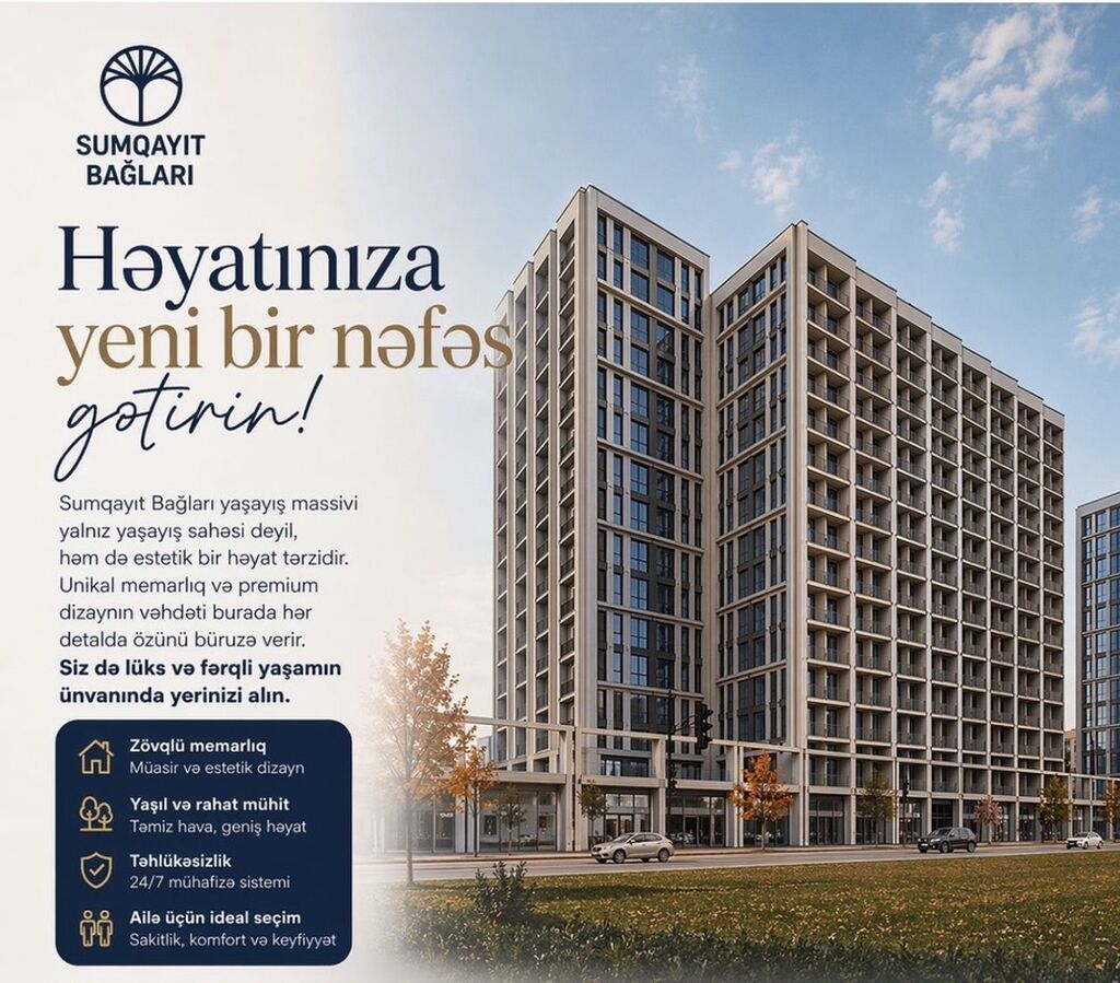 2 otaqlı, Yeni tikili, 57 kv. m