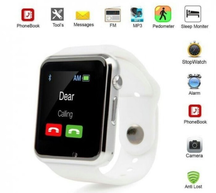 Smart Watch A1 , sat telefon android plavi, cena: 1400 RSD