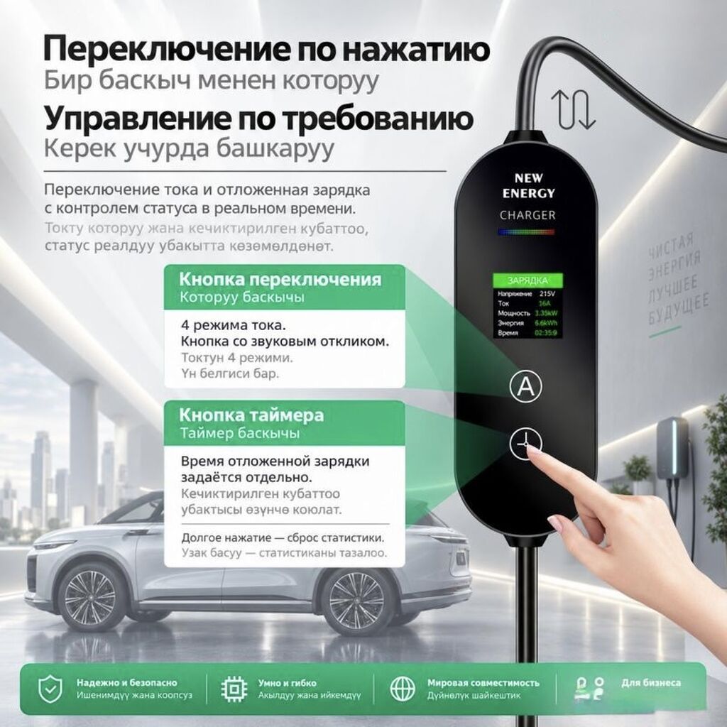 Зарядное устройство для китайских электромобилей, сумка в комплекте: фото 5