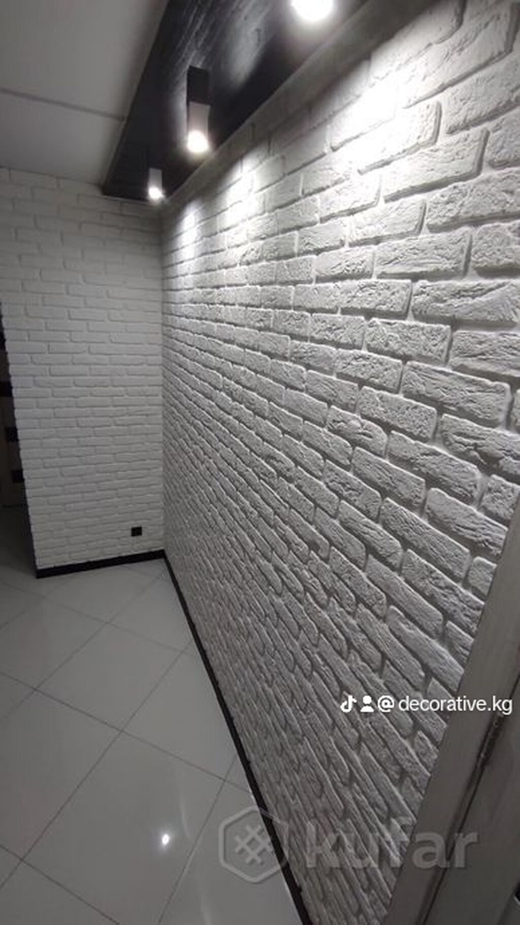 Силиконовый форма для декоративных камней "Старый кирпич " Белый: фото 4