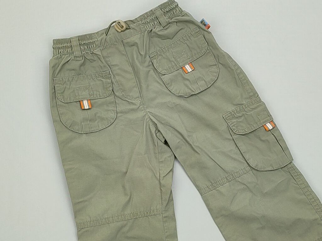 Spodnie: Spodnie Topolino, 12-18 m, wzrost - 86 cm., stan - Idealny, wzór - Jednolity kolor, kolor - Khaki — 1