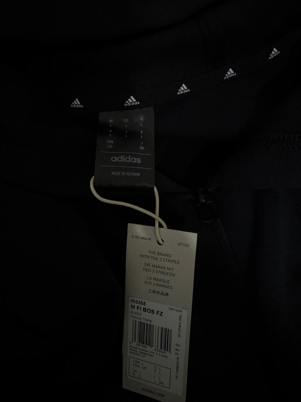Мужская толстовка, L, Adidas, Новый, цвет - Черный, Самовывоз: фото 4
