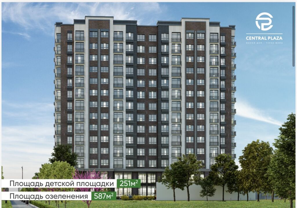 3 комнаты, 90 м², бульвар Эркиндик Элитка, 10 этаж, ПСО (под самоотделку): фото 1