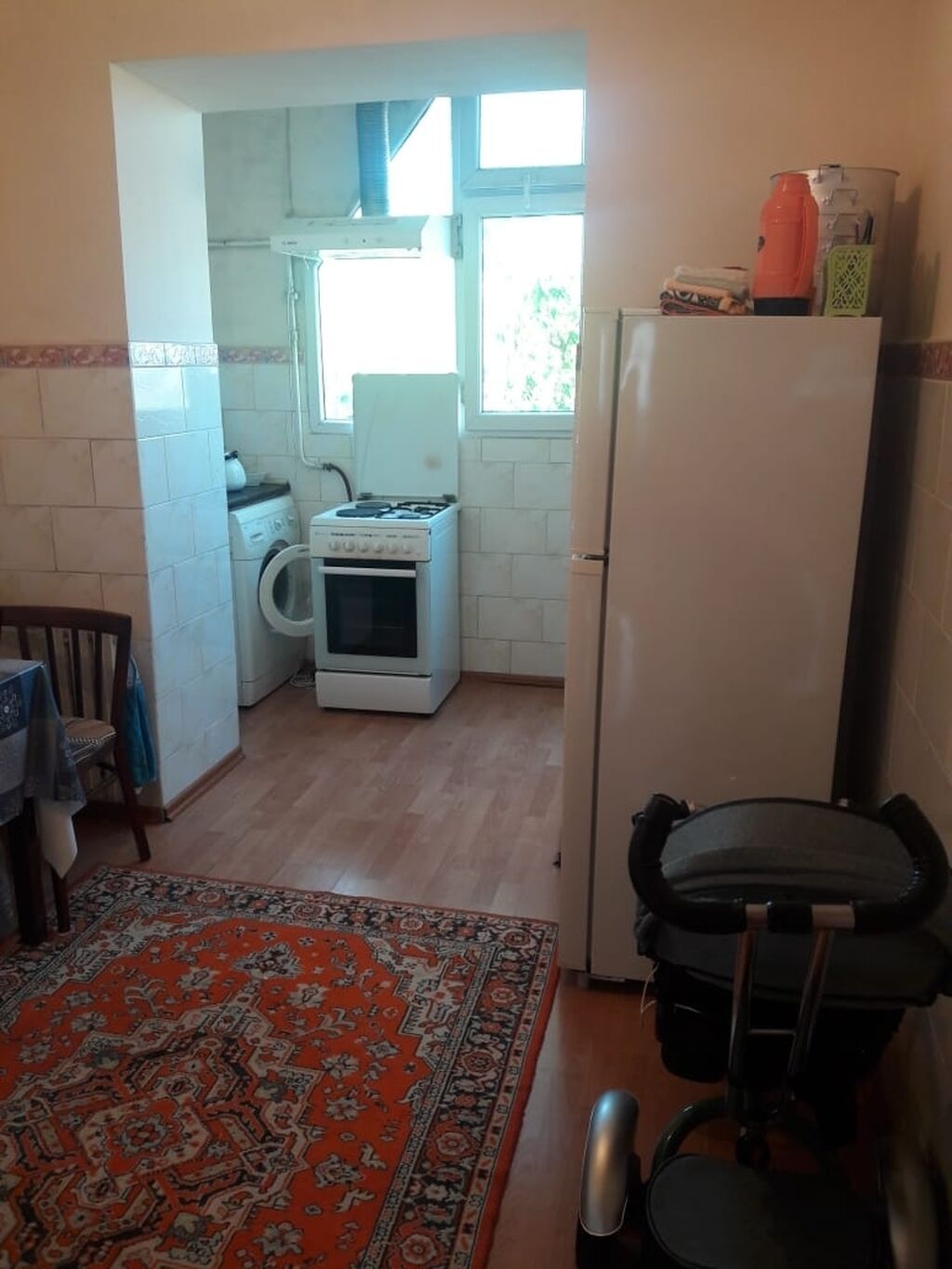 2 комнаты, Аламединский рынок / базар Собственник, Без подселения, от 1 года, С мебелью полностью: фото 4