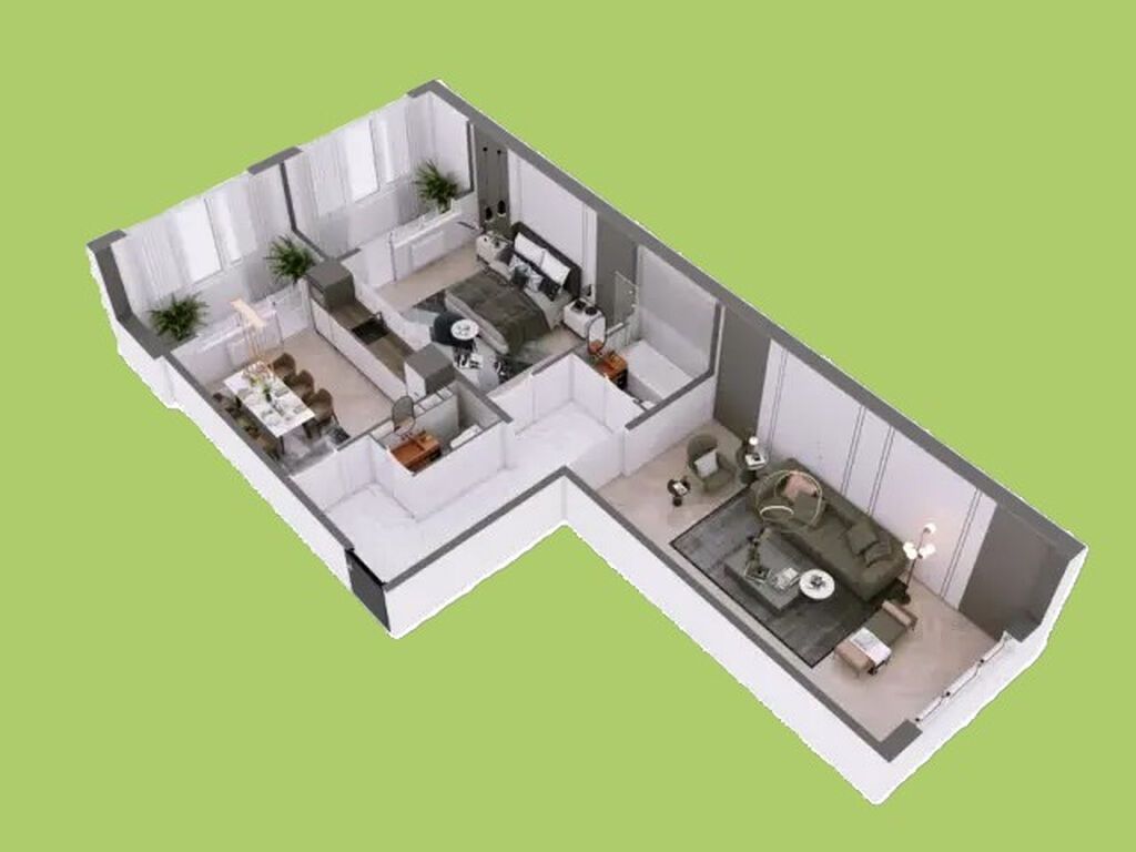 2 комнаты, 74 м², Церковь 108 серия, 2 этаж, ПСО (под самоотделку): фото 2
