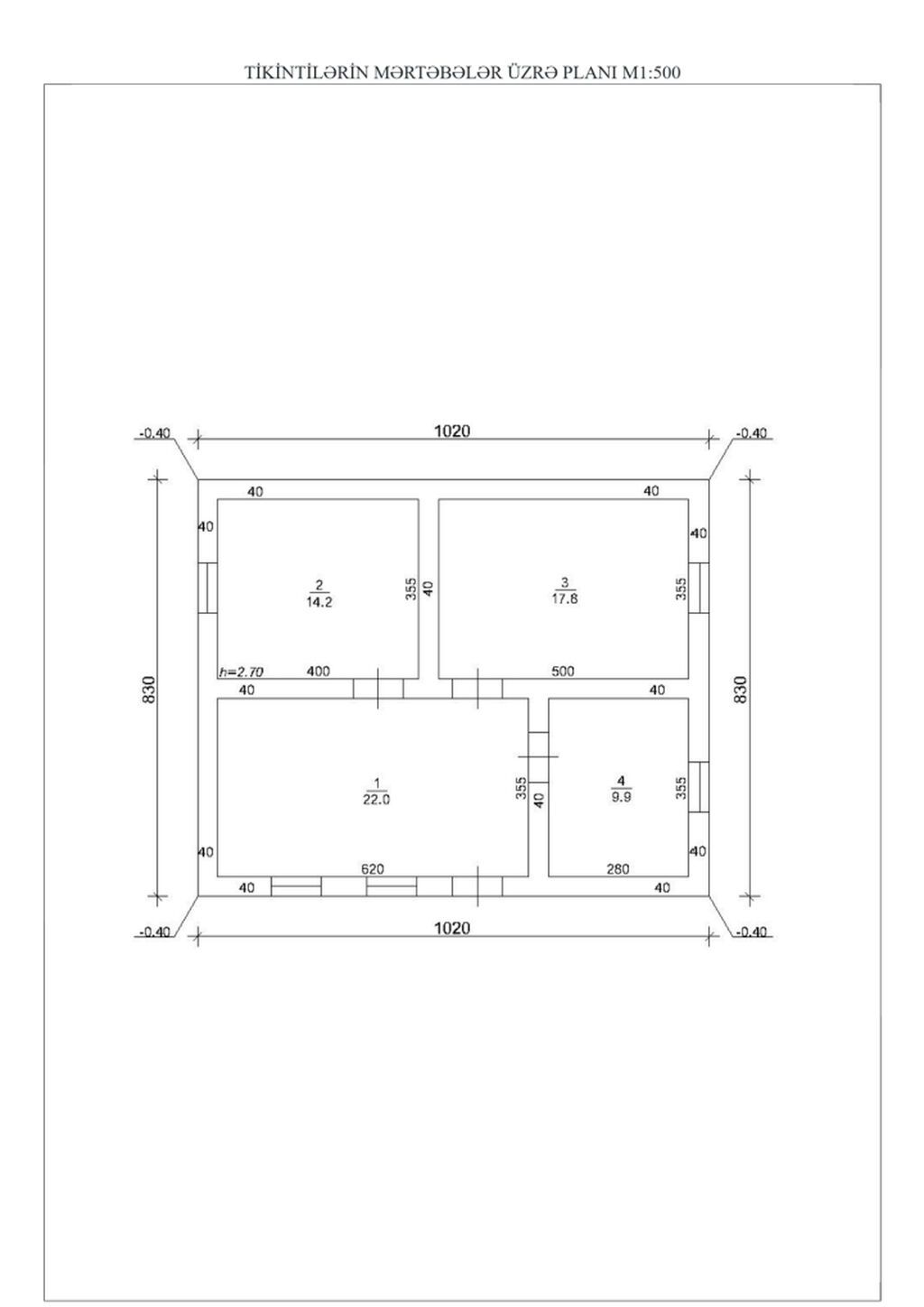 4 otaqlı, 87 kv. m, Kredit yoxdur, Təmirsiz