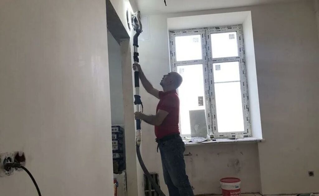 Шлифовка стен и потолков после шпаклевки без пыли Профессиональная — фото 2