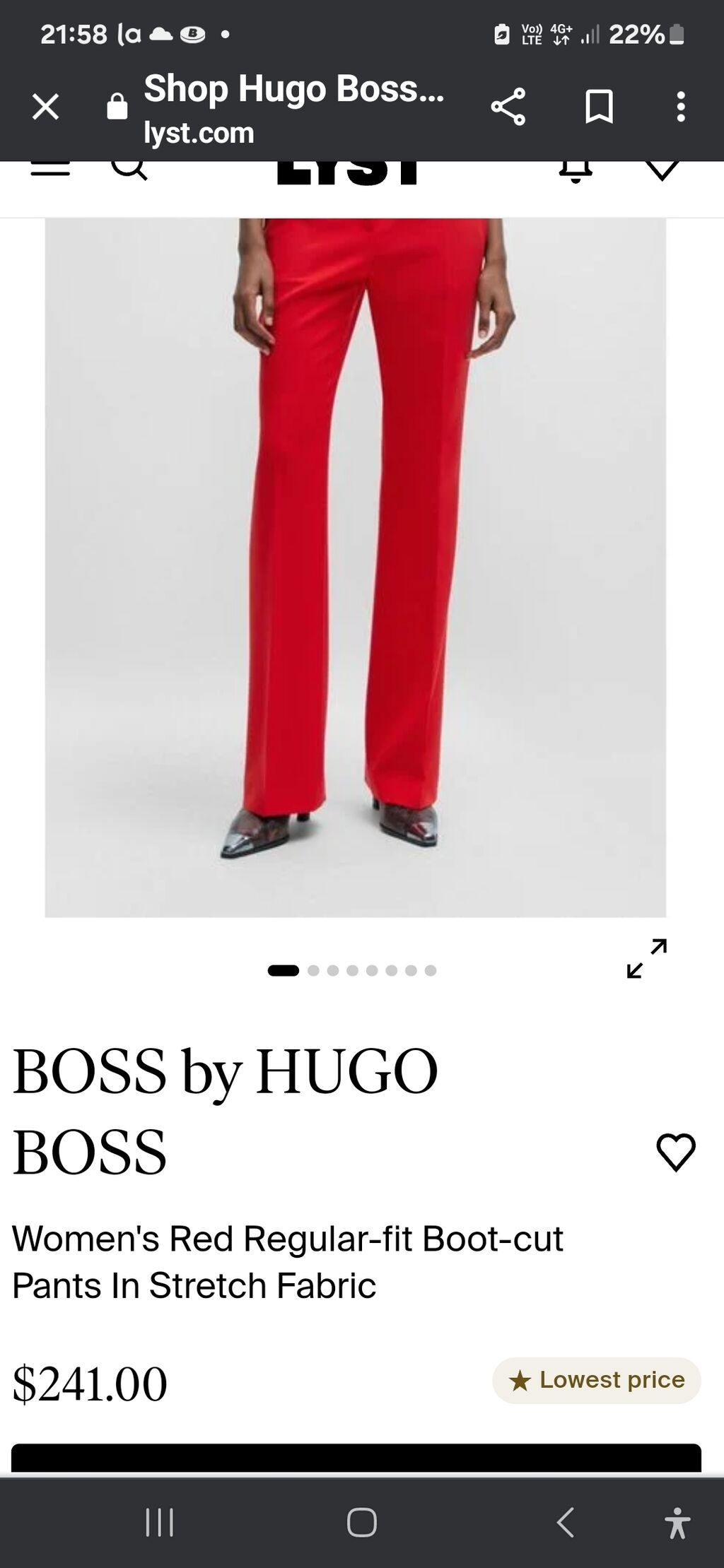 HUGO - Regular-fit boot-cut trousers in stretch fabric