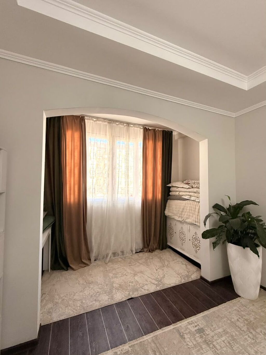 2 комнаты, 57 м², Кок-Жар мкр 106 серия улучшенная, 3 этаж, Свежий ремонт: фото 4
