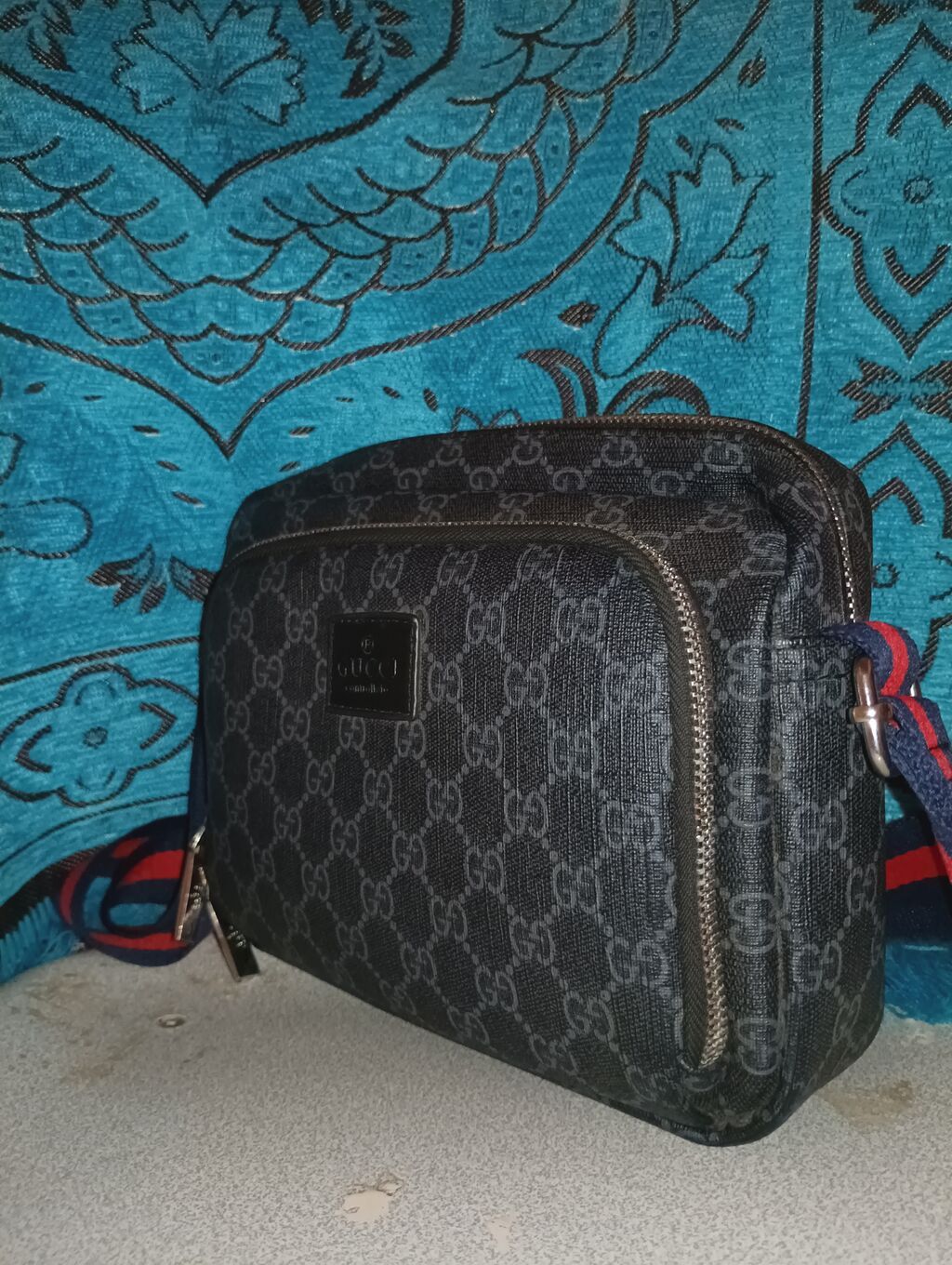 Классическая сумка, Gucci, Материал: Комбинированный материал, Застежка на молнии, Мужские, Б/у — фото 4