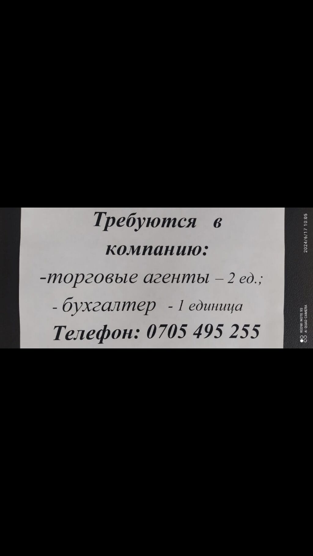 Все вопросы по указанному телефону: Договорная ᐈ Торговые агенты | Бишкек |  36341891 ➤ lalafo.kg