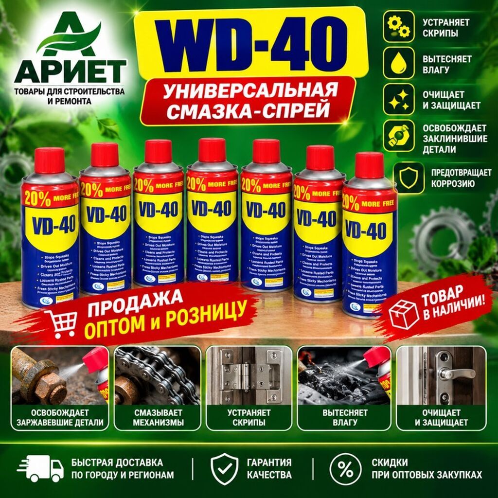 WD-40 универсальная смазка-спрей Универсальная смазка-спрей WD-40 для