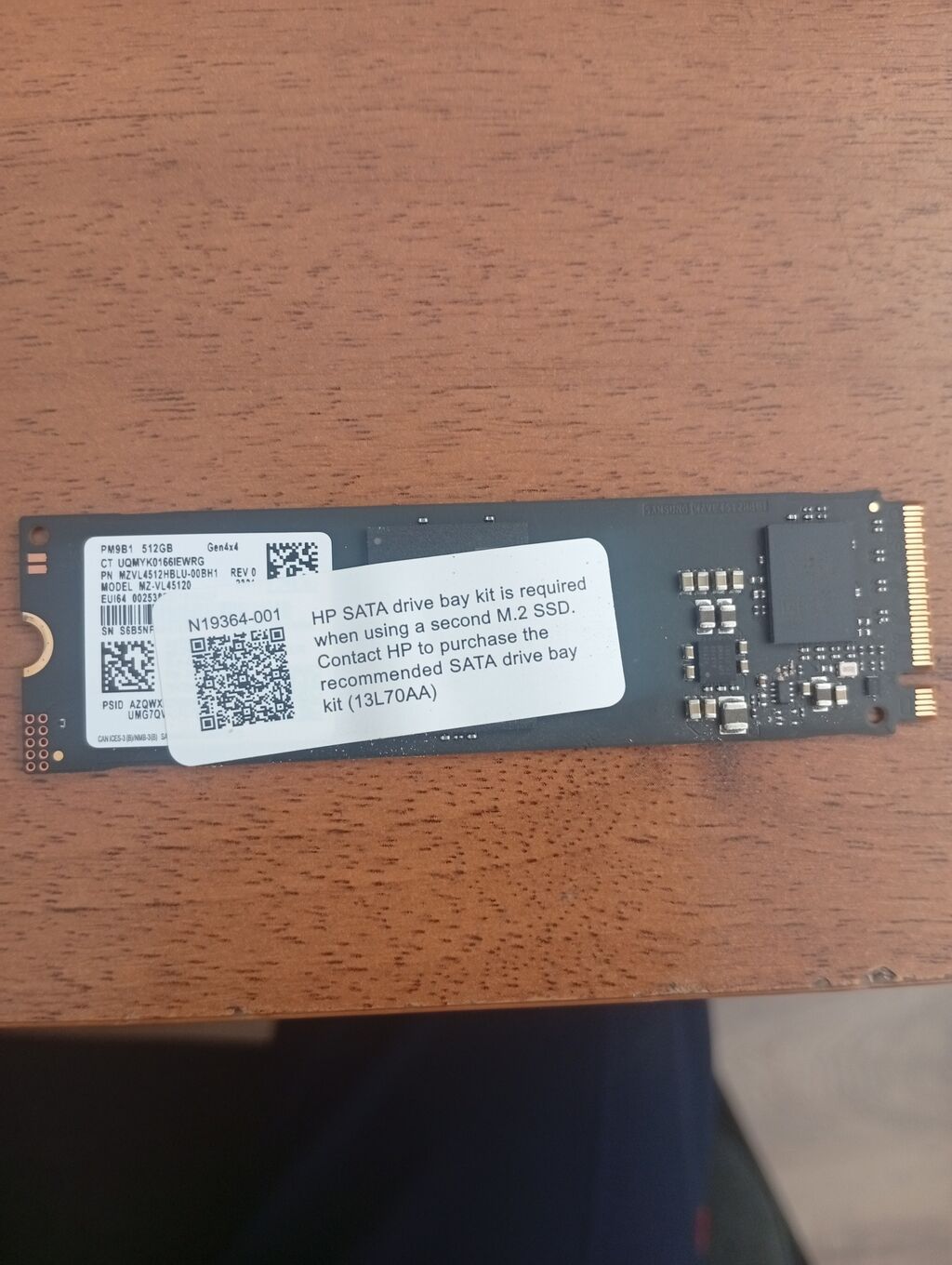 SSD M.2 NVMe 512 ГБ для ноутбуков/ПК HP - Модель на этикетке: PM981: фото 2