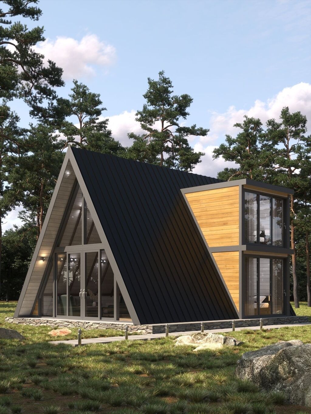 Строительство под ключ: A-frame дома под ключ! 🔑❗️ От 450 $ за кв. м. (Минимальная площадь 50
