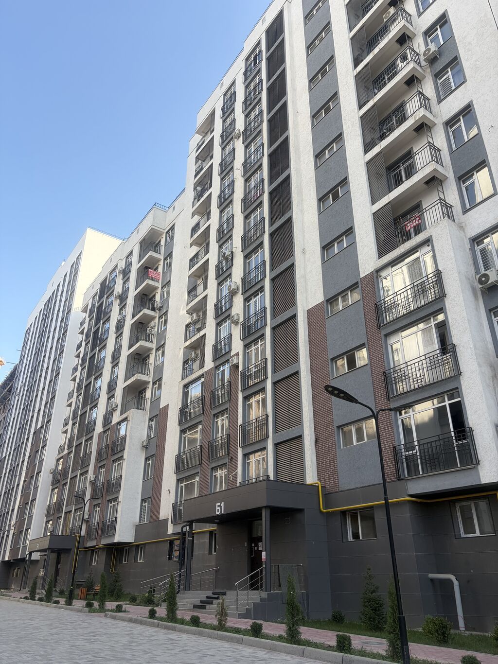 1 комната, 43 м², Асанбай мкр Элитка, 13 этаж, ПСО (под самоотделку): фото 1