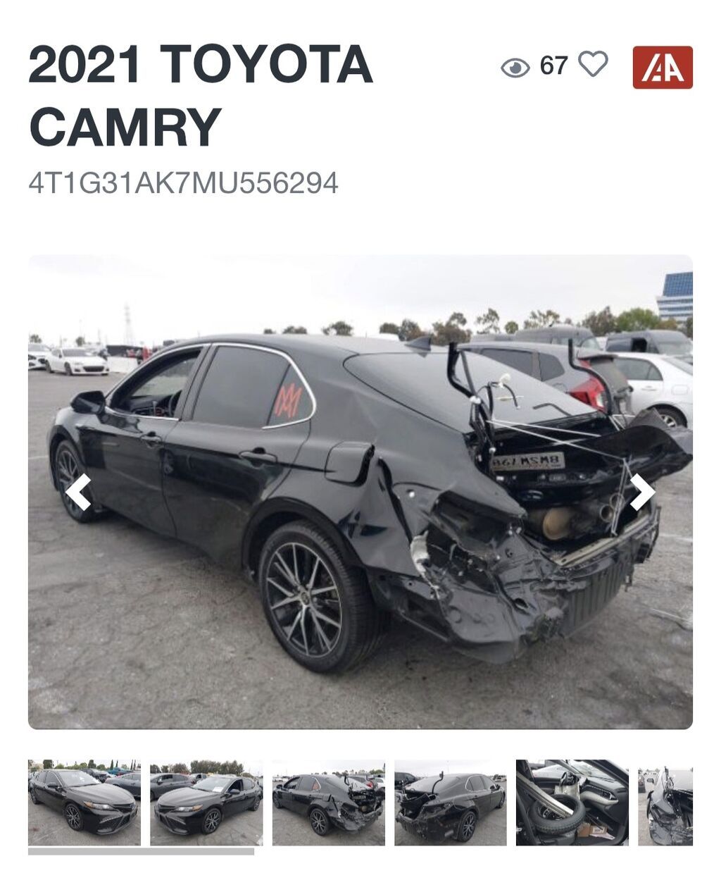 Toyota Camry: 2021 г., 2.5 л, Гибрид, Седан: фото 8