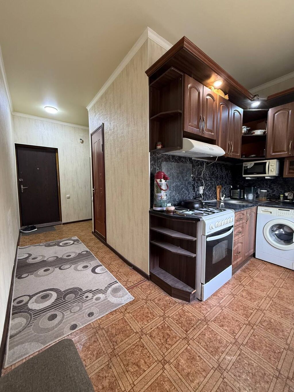 1 комната, 35 м², Асанбай мкр 105 серия, 2 этаж, Косметический ремонт: фото 3