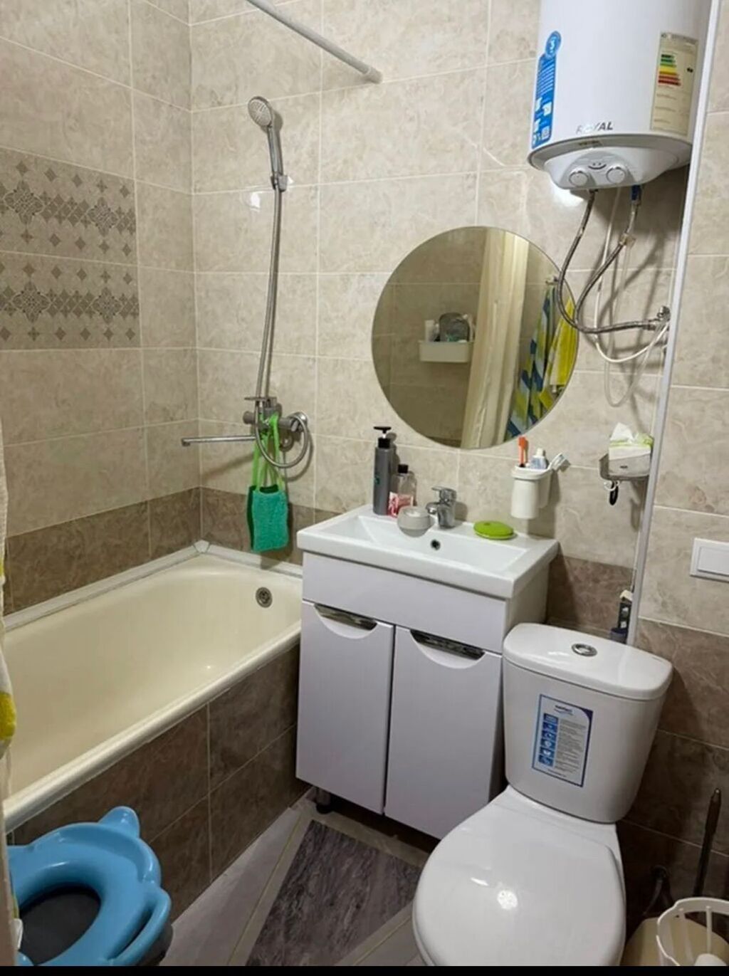 2 комнаты, 43 м², Кок-Жар мкр 104 серия, 1 этаж, Евроремонт: фото 5