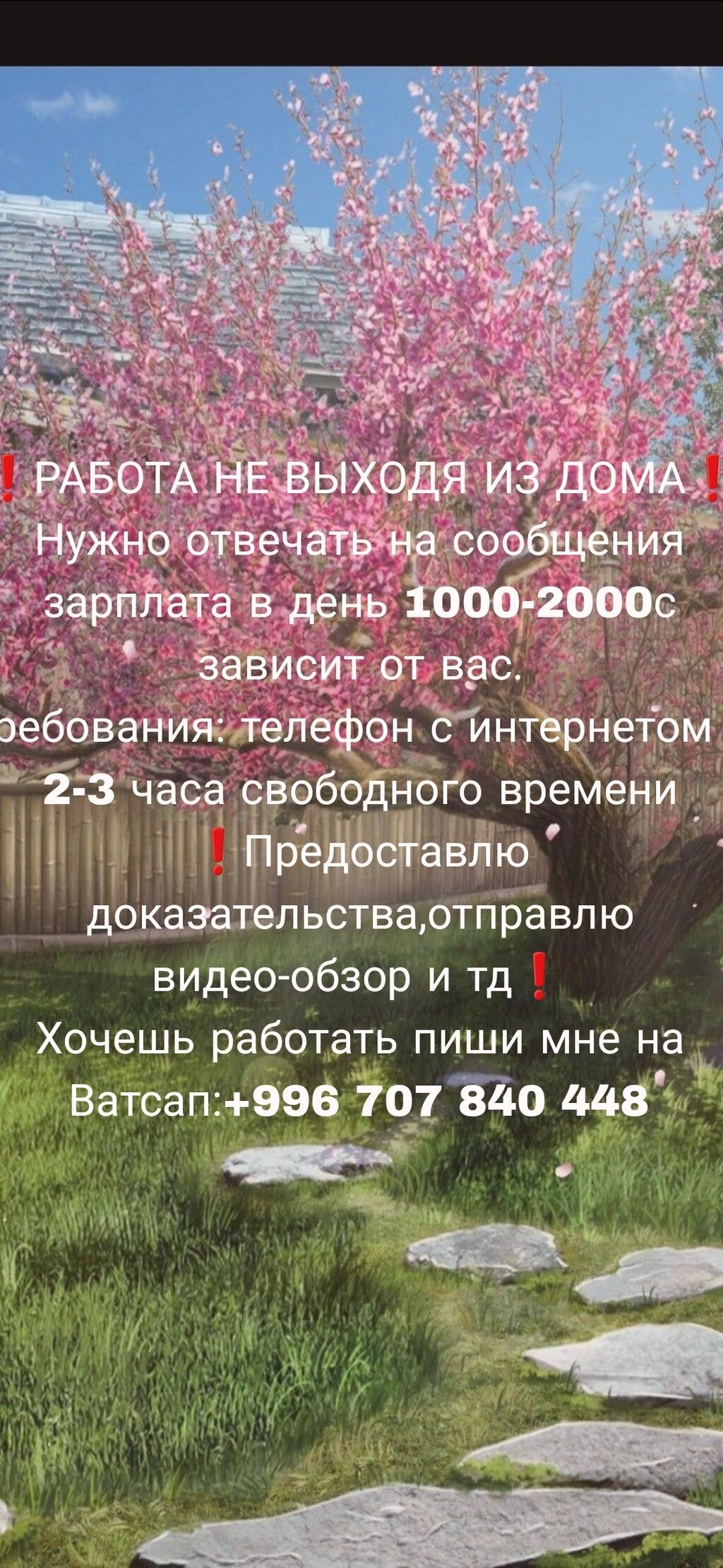 ❗️РАБОТА НЕ ВЫХОДЯ ИЗ ДОМА❗️ Нужно: Договорная ᐈ Другие специальности |  Бишкек | 34688013 ➤ lalafo.kg