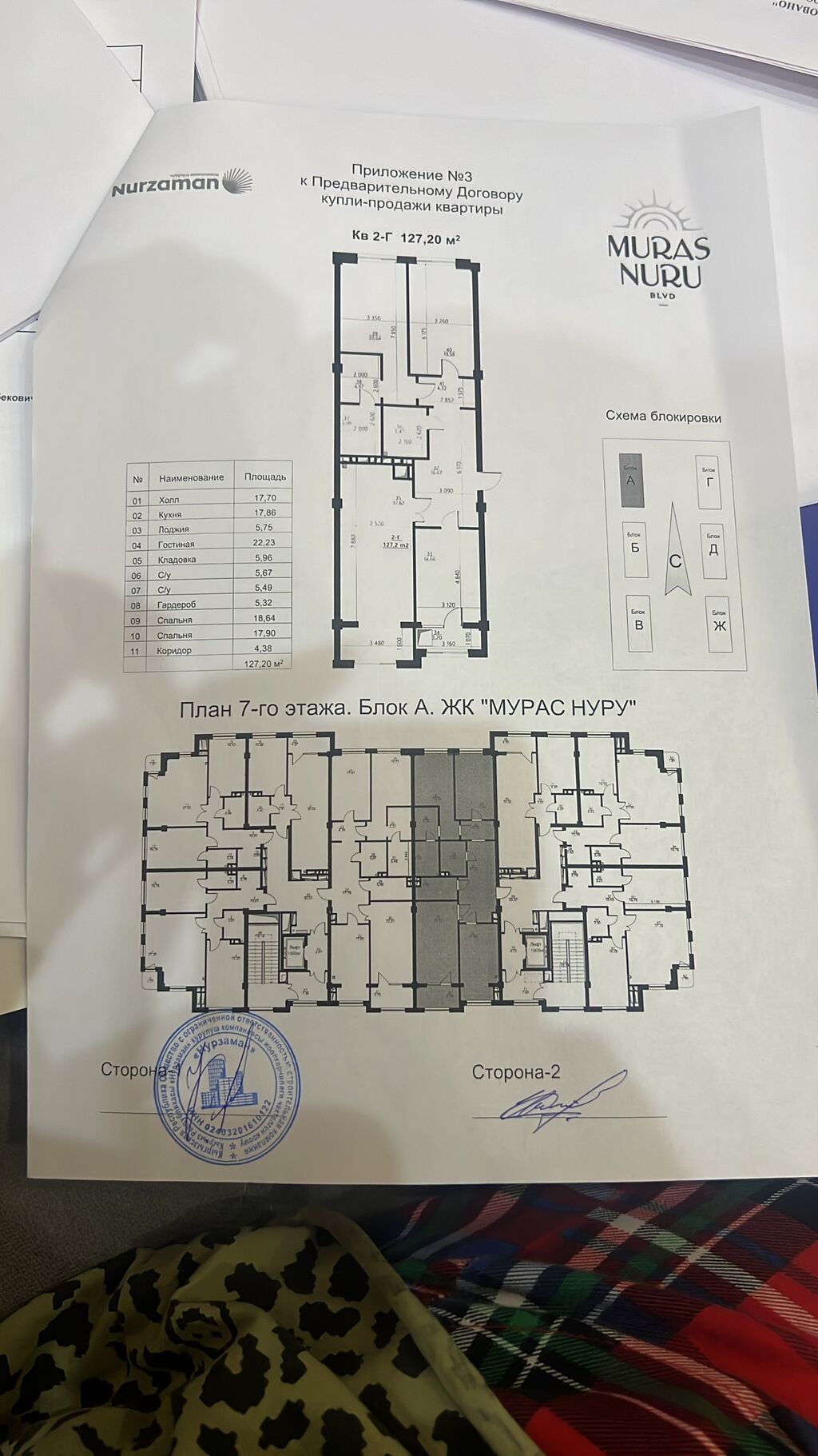3 комнаты, 127 м², Асанбай мкр Элитка, 7 этаж, ПСО (под самоотделку): фото 1