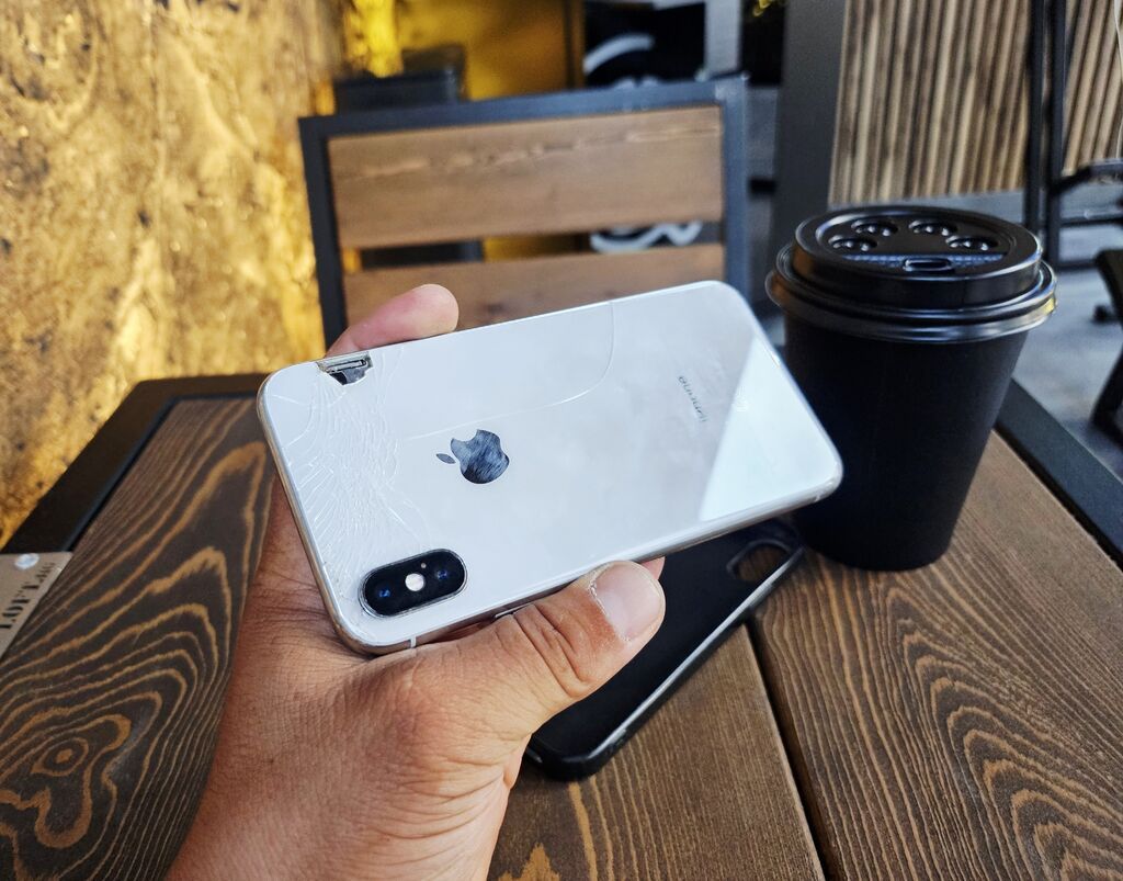 IPhone X, Б/у, 64 ГБ, Белый, Чехол, 74 %: фото 8