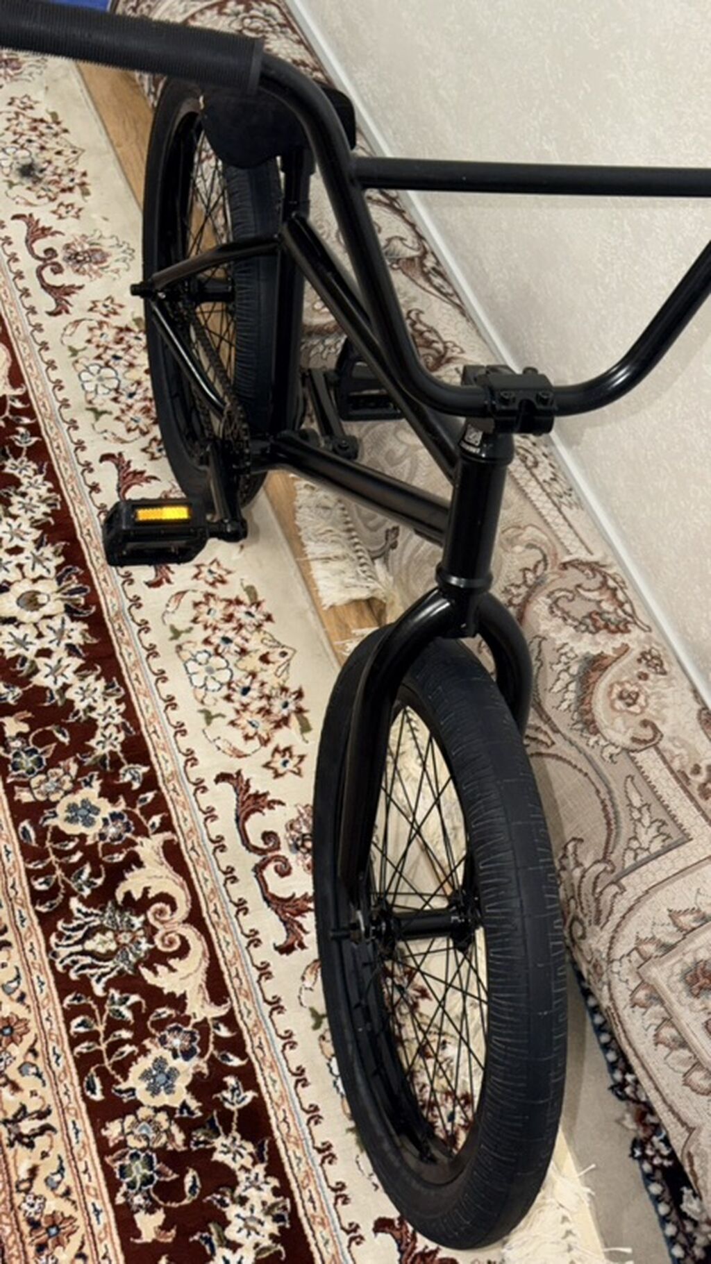 BMX велосипед, полностью в матовом чёрном цвете. Характеристики и: фото 4