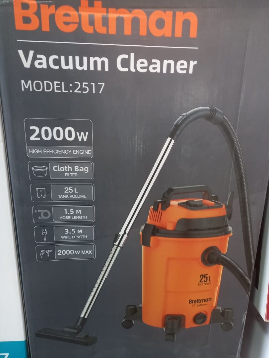 Пылесос Brettman Vacuum Cleaner, модель 2517 Основные характеристики