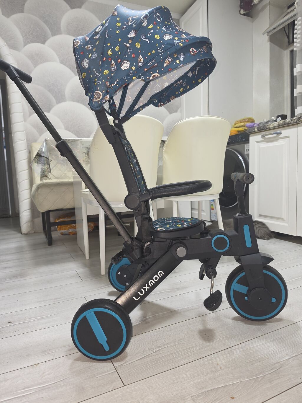 Складная велоколяска Luxmom 2-в-1. - Формат 2-в-1: используется как: фото 5