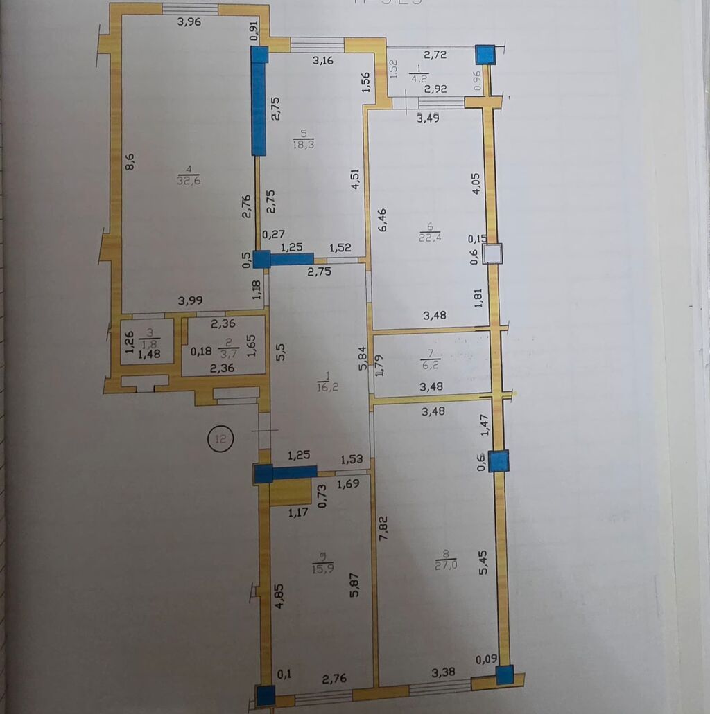 4 комнаты, 148 м², Асанбай мкр Элитка, 5 этаж, Дизайнерский ремонт: фото 2