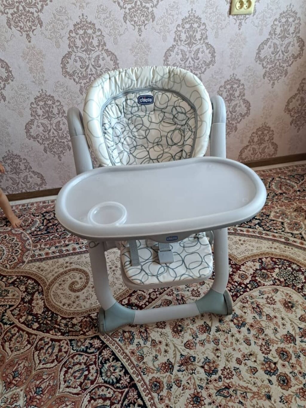 Стульчик для кормления, Б/у, Chicco, Трансформер, цвет - Белый, Самовывоз, Платная доставка: фото 6