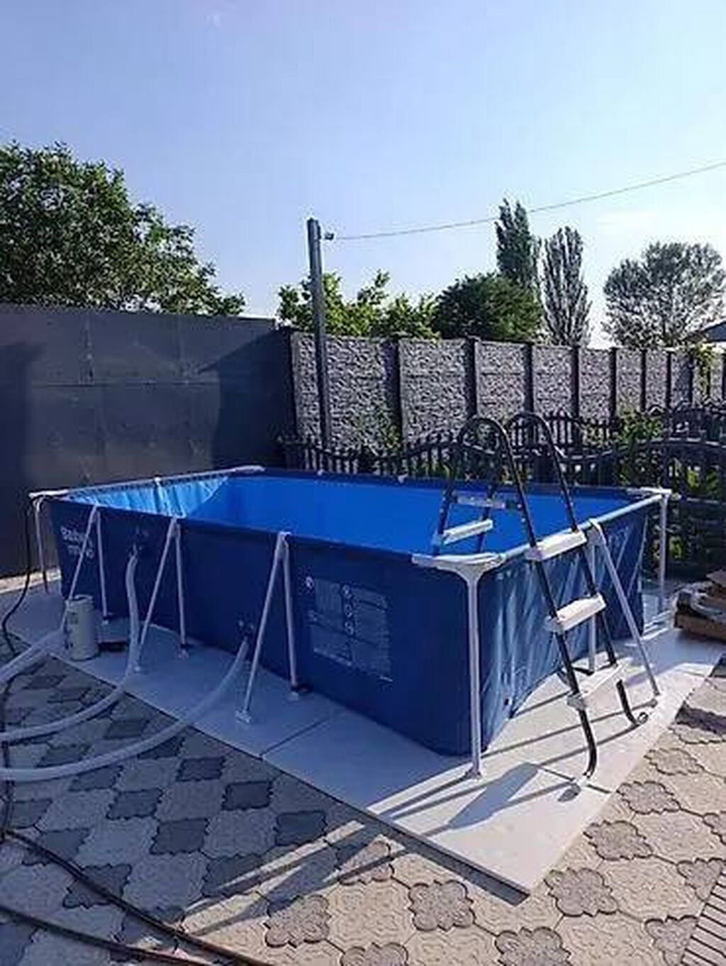 Разборный каркасный бассейн Bestway Steel Pro (прямоугольный) Бассейн: фото 1