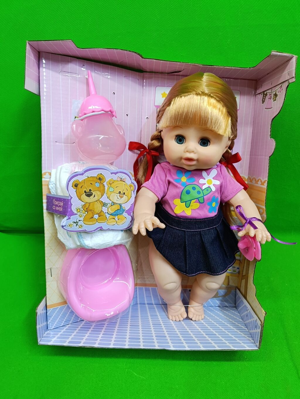 Кукла игрушка Комплектация товара: кукла, горшок, 3 памперса: фото 4