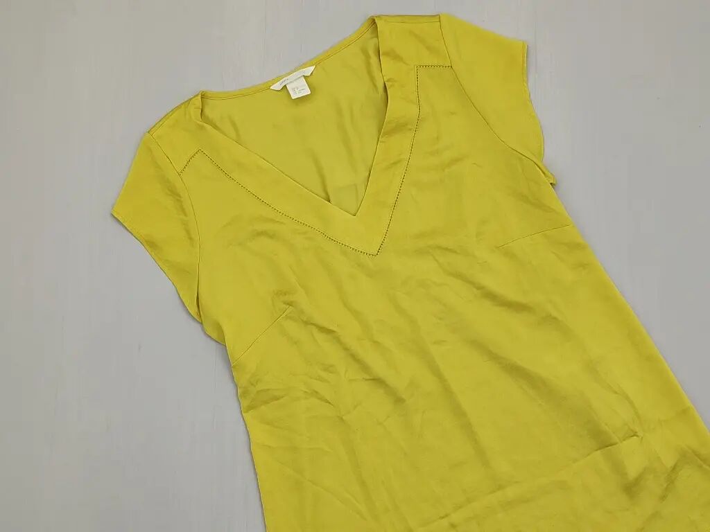 Koszule i bluzki: Bluzka H&M, S (EU 36), stan - Dobry, wzór - Jednolity kolor, kolor - Żółty — 1