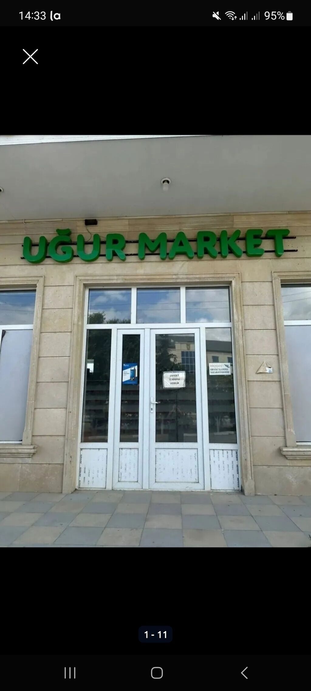 Obyekt satılır. Polis şöbəsilə üzbəüz yerdədir apteki var hal hazırda