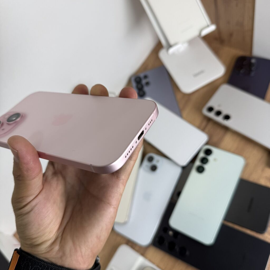 IPhone 15, Б/у, 512 ГБ, Розовый, Защитное стекло, Чехол, Кабель, 93 %: фото 3