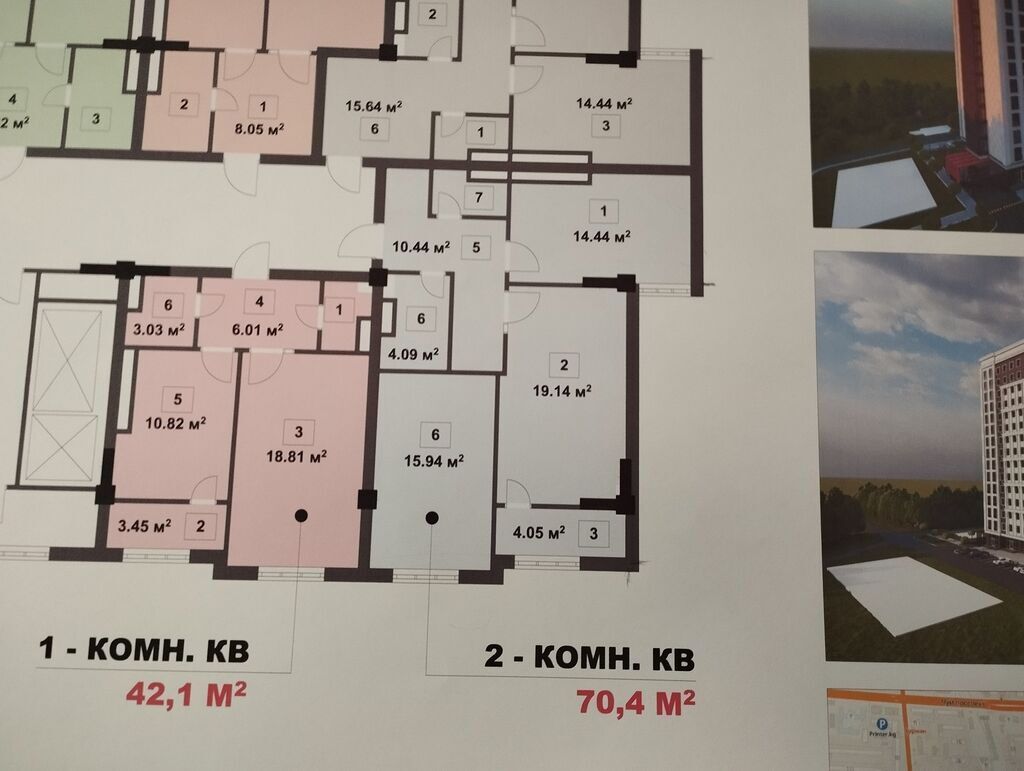 2 комнаты, 70 м², Элитка, ПСО (под самоотделку): фото 2