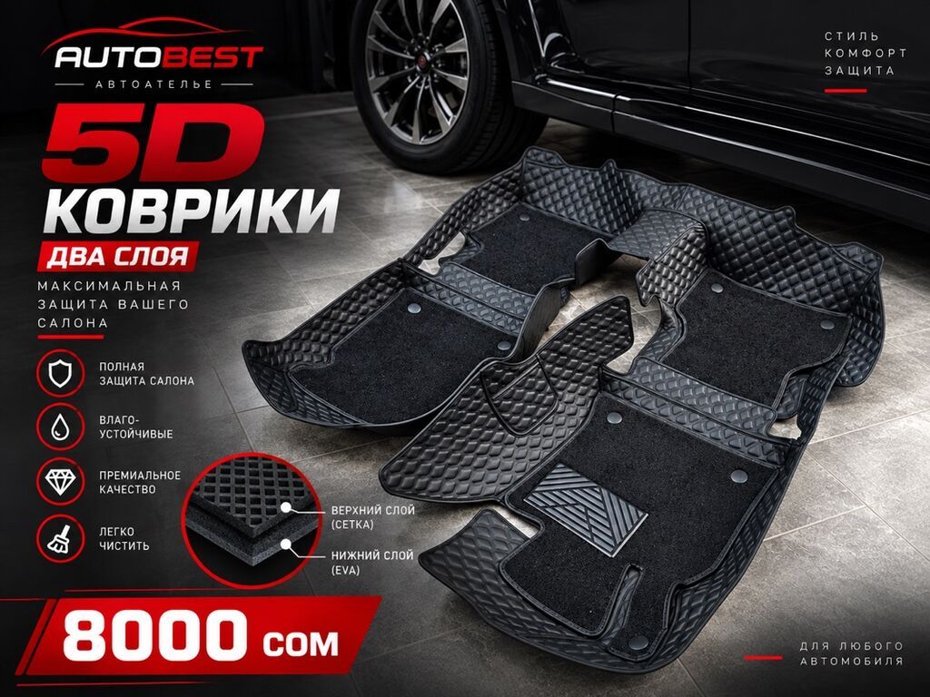 5D коврики AUTOBEST — максимальная защита салона - Двухслойная: фото 3