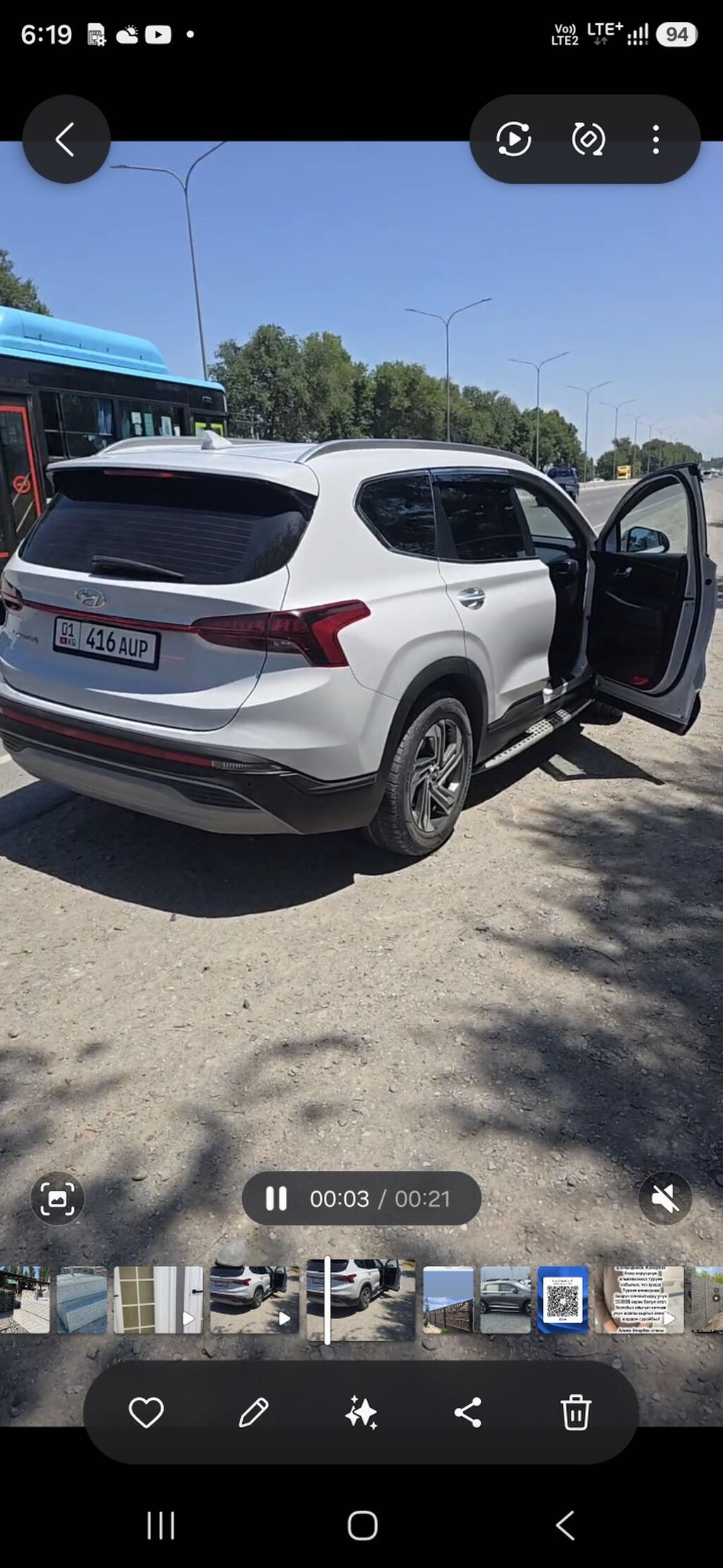 Hyundai Santa Fe: 2021 г., 2.2 л, Автомат, Дизель, Кроссовер: фото 2