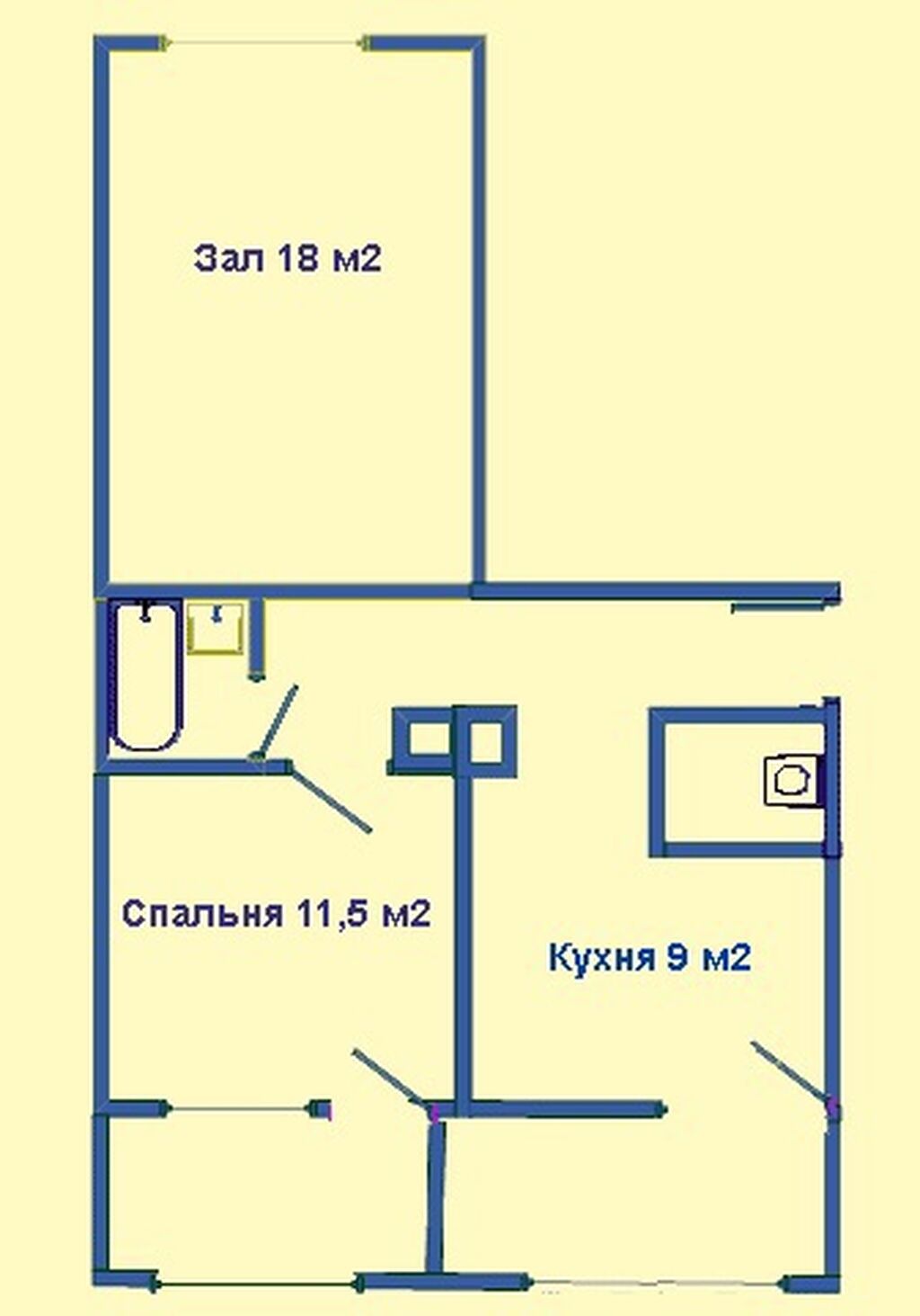 2 комнаты, Восток-5 мкр Собственник, Без животных, от 3 месяцев, С мебелью полностью: фото 3