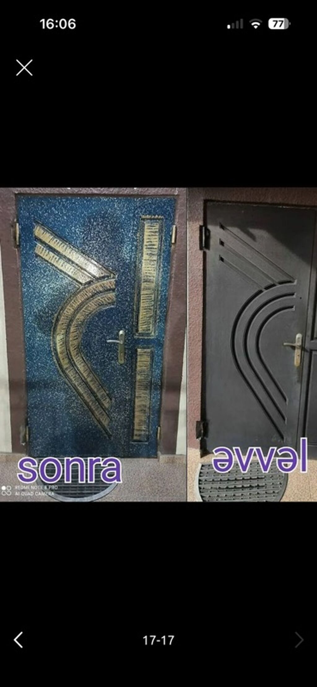 Dəmir qapıların rənglənməsi və bəzədilməsi - 4