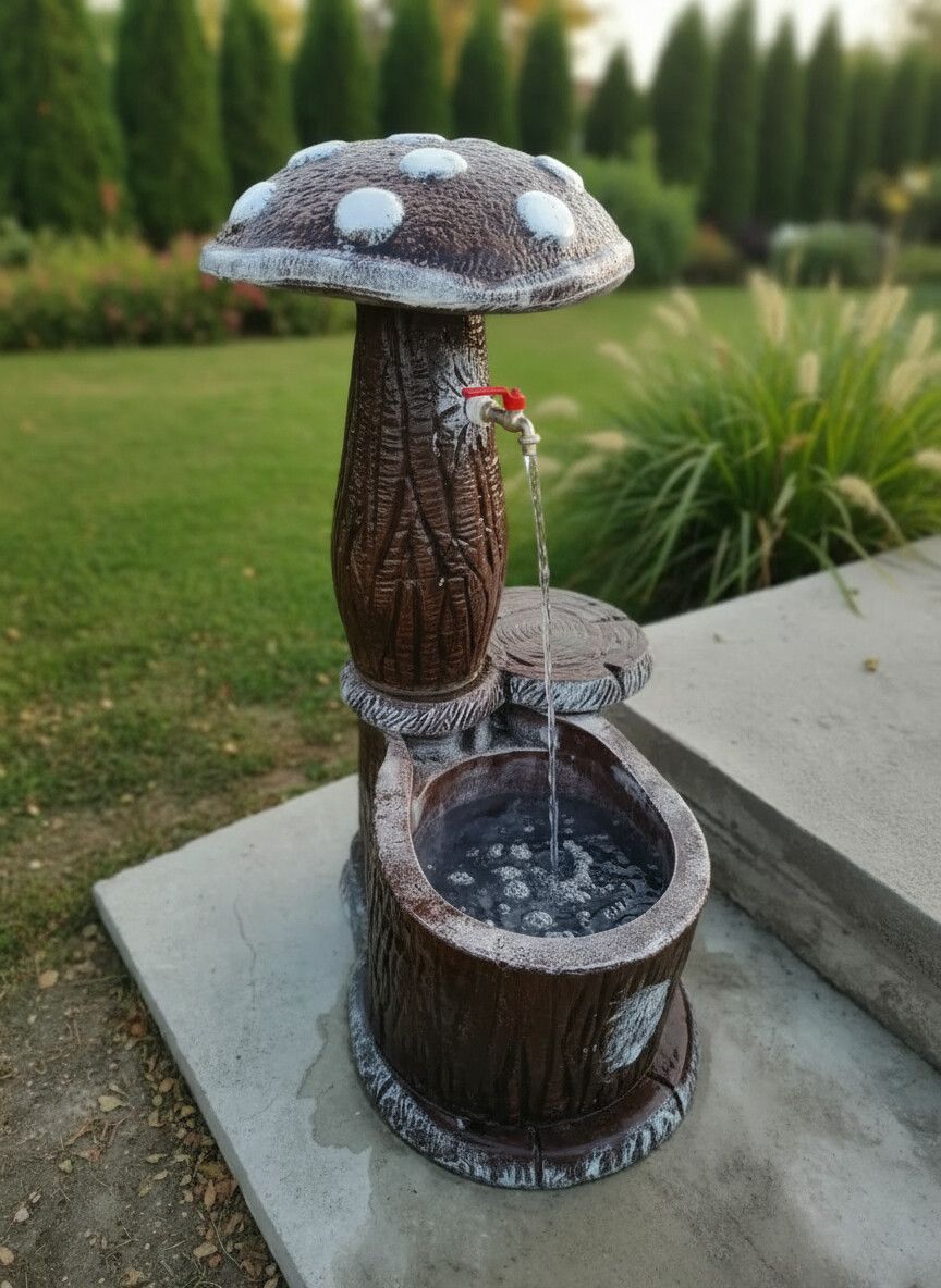 Baštenske česme: Česma Pečurka – NOVO 🍄💧 Ova betonska česma u obliku pečurke donosi