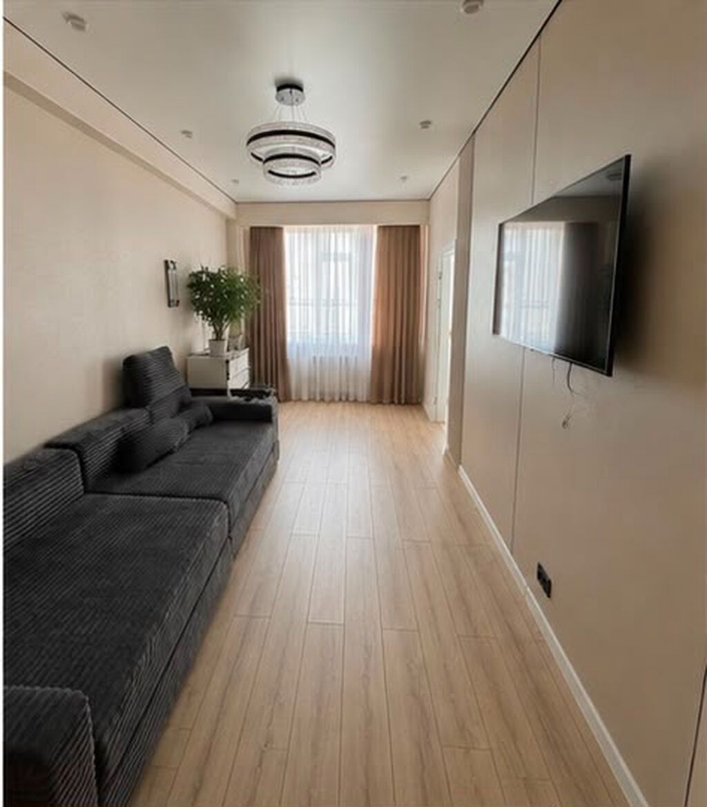 2 комнаты, 57 м², Кок-Жар ж/м Элитка, 7 этаж, Евроремонт: фото 3
