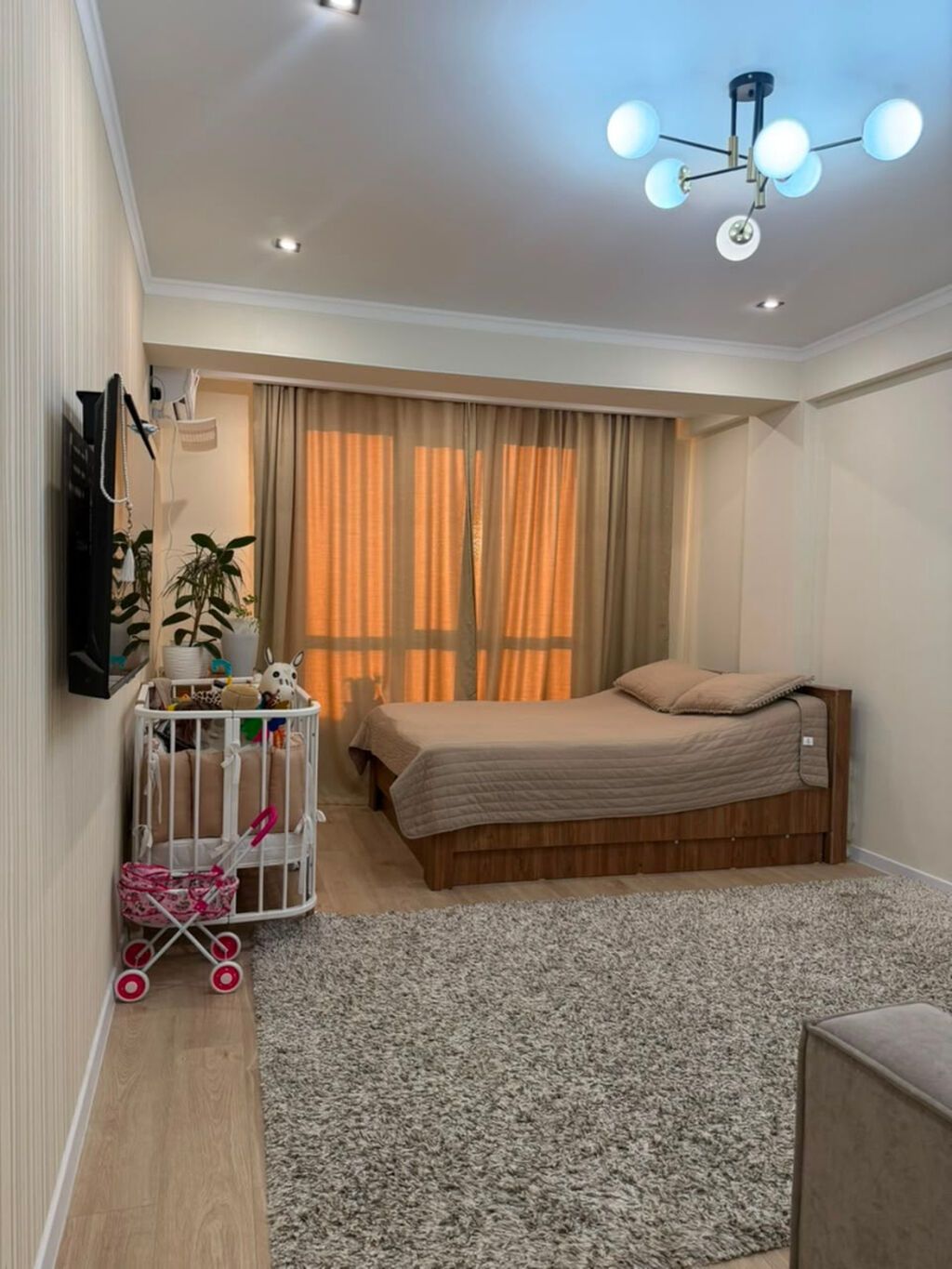 1 комната, 49 м², Кок-Жар мкр Элитка, 12 этаж, Евроремонт: фото 3